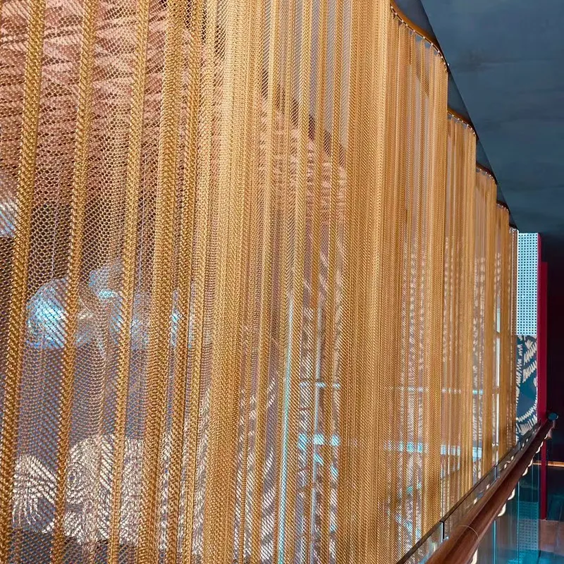 Vertical Strip Mesh Railing & Window Screen Partition